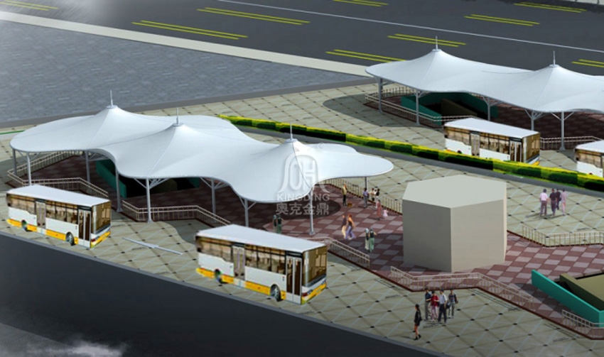 江蘇無錫火車站廣場PTFE膜結構