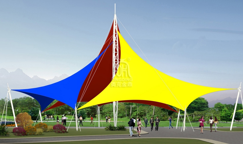 射陽縣幸福廣場景觀彩色膜結構