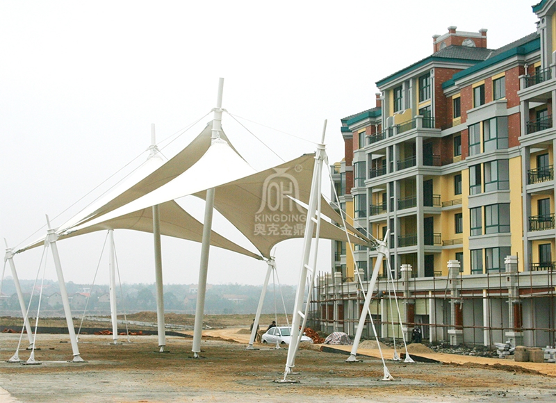 湖南臨澧縣濱河路廣場膜結構工程 